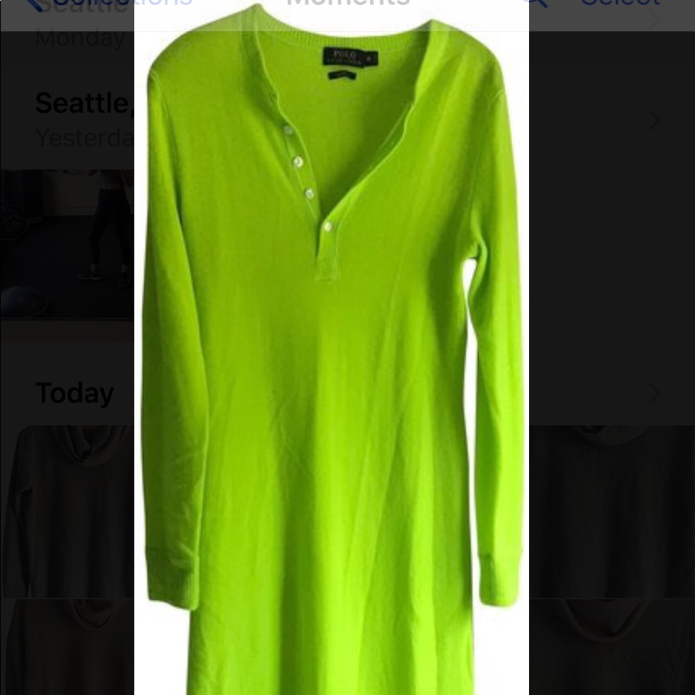 Ralph Lauren Green Women’s Cashmere Sweater Dress